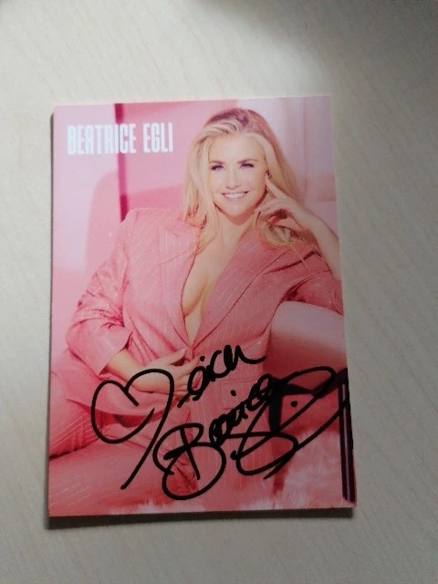 BEATRICE EGLI -  SÄNGERIN -  ORIG. AUTOGRAMMKARTE - SIGNED - IN PERSON! - Bild 1 von 1