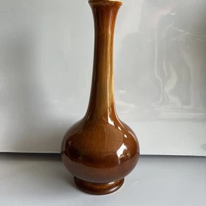 Vintage Royal Haeger Faux Wood Brown Glaze Bud Vase USA - Picture 1 of 8