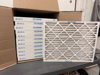 CASE OF 12 Grainger Air Handler 20x25x2 Pleated MERV 8 Air Filters # 6B930 - Image 1 of 4