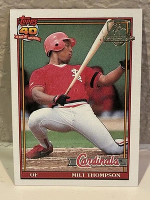 1991 Topps Operation Desert Shield #63 Milt Thompson St. Louis Cardinals NRMT D - Image 1 of 2