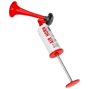 Hand Held Push Pump Up Air Horn No Gas Required Signal Sport Boating Fun Warning - Picture 1 of 3