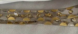 Gürtel durchsichtig mit Applikationen in gold u. silberfarben 95 cm  ungetragen - Bild 1 von 7