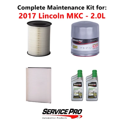 2017 Lincoln MKC 2.0L Complete Cabin, Air & Oil Filter Kit (5W-30) - Image 1 of 4