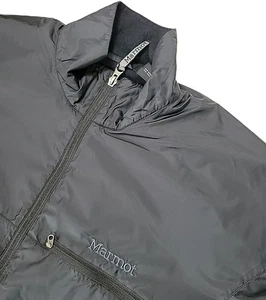 Marmot PreCip Eco Rain Jacket Men’s LARGE MXP2 black Waterproof Lightweight - Picture 1 of 12