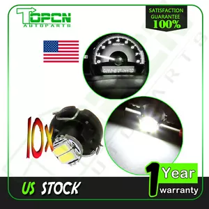10x White 3014 2SMD LED T3 Neo Wedge Dash A/C Climate Heater Control Light Bulbs - Picture 1 of 5