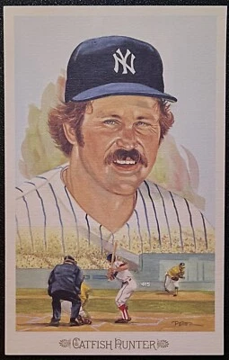 1989 Perez-Steele Celebration Catfish Hunter #18 Postcard /10,000 - Image 1 of 2