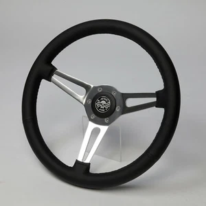 Volante deportivo volante de cuero volante de cuero 380 mm buje Porsche 924 924S 944 GT NUEVO - Imagen 1 de 3