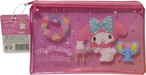 Sanrio My Melody Flat vinyl Zipper Pen Case Multi Pouch Bag - Picture 1 of 3