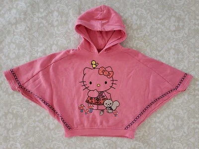 Poncho com capuz M&S Marks & Specer rosa Sanrio Hello Kitty menina 4-5 anos - Imagem 1 de 3