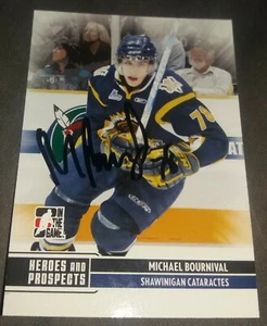 Montreal Canadiens Michael Bournival Firmado 2009-10 ITG Heroes & Prospects Automático - Imagen 1 de 1