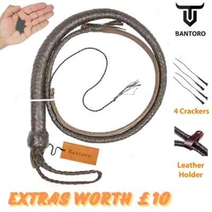 Braune Bleikugeln laut knackend Leder Bullwhip Schlange geschossen geladen - Bild 1 von 9