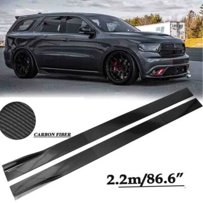 86.6"Carbon Fiber Side Skirt Extension Lip Rocker For Dodge Durango SXT RT SRT - Image 1 of 4