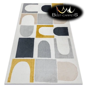 Quality Modern Design Rug FUSION 0213 white / yellow - Geometric, Abstraction - Picture 1 of 8