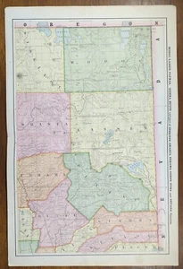 Antique 1892 MODOC LASSEN PLUMAS SIERRA BUTTE SHASTA COUNTIES CALIFORNIA Map - Picture 1 of 10