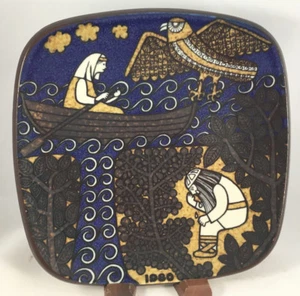 1980 Arabia Finland Kalevala Annual Plate Vainamoinen's Rescue Raija Uosikkinen - Picture 1 of 6