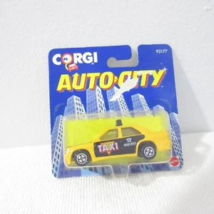 DE COLECCIÓN CORGI AUTO CITY UK MATTEL AMARILLO TAXI COCHE FUNDIDO A PRESIÓN NUEVO - Imagen 1 de 7