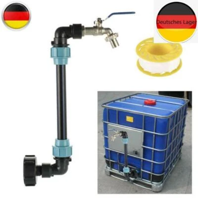 IBC Schwanenhals +3/4" Auslaufhahn Adapter Zubehör Für Container Regenwassertank - Bild 1 von 4