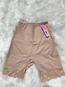 SASSYBAX Mid-Thigh Shaper Panty with Lace Trim, Style EBS01, NWT - Picture 1 of 9