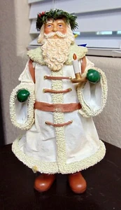 Santa Holding Candle Stick - Midwest Of Cannon Falls - Fabric Mache - Picture 1 of 5