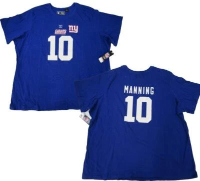 Camisa azul New York Giants #10 Eli Manning para mujer talla grande 2X Foto 1 de 4