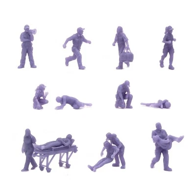 Outland Models Miniatures First Aid Paramedic Figure Set 1:87 HO Scale - Image 1 of 2