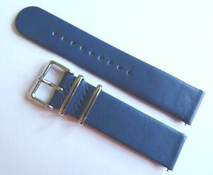 Fossil Original Spare Leather Strap ES3989 Watch Band Watch Strap Blue 0 25/32in