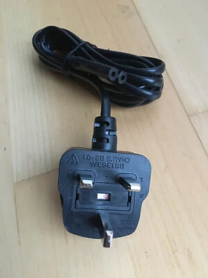 Netzkabel 3-polig englischer Stecker mit Sicherung BS1363/A - Bild 1 von 2