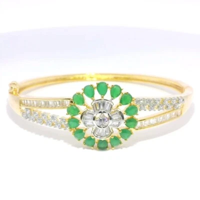 Pulsera chapada en oro con tachuelas y circonitas cúbicas para niñas y mujeres FB-1121 Foto 1 de 4