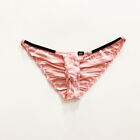 New Men's Elastic Pink Swim Underwear Bulge Pouch Tanga Thong String T Back