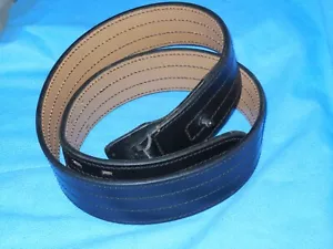 Cinturón fuerte B 710 de cuero negro policía resistente 2 1/4" de ancho - Imagen 1 de 5
