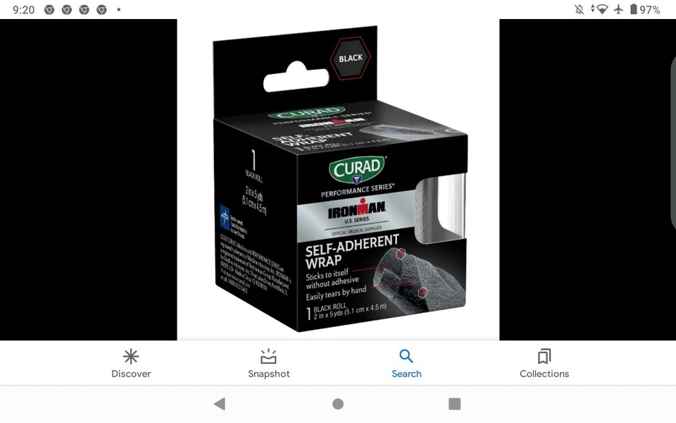 Curad Black Self-Adherent Wrap, 5-yd. Rolls - Image 1 of 1