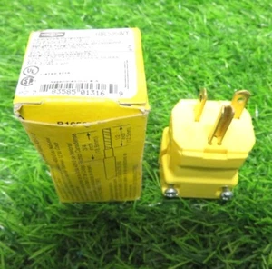 HUBBELL VERDRAHTUNGSGERÄT - KELLEMS HBL5364VY 3 Draht Industrie gerade Klinge Stecker - Bild 1 von 3