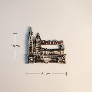 Magnete frigorifero 3D souvenir turistico Polonia Città Vecchia Cracovia - Foto 1 di 5