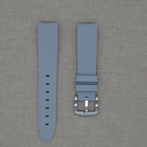Tempomat 21mm Gris Caoutchouc Bracelet Pour Rolex Submariner 41mm, Explorer II - Picture 1 of 2