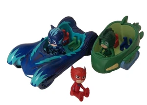 PJ Masks Lot Of 2 Vehicles & 3 Figures - Picture 1 of 10