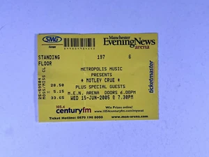 Billet Motley Crue Metropolis Music Manchester Evening News Arena Juin 2005 - Picture 1 of 12
