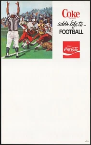 Vintage sign COCA COLA Coke adds life to Football cardboard new old stock n-mint - Picture 1 of 2