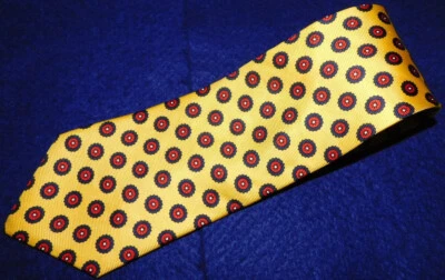 BROOKS BROTHERS MADE IN U.S.A. DISCOS AMARILLO/ROJO/AZUL MOTIVO CORBATA - CORBATAS DE DISEÑADOR. Foto 1 de 3