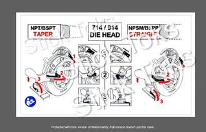 Ridgid 1224 Rohr Einfädler Abdeckung Aufkleber Replik - Bild 1 von 1