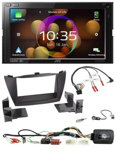 JVC DAB Lenkrad 2DIN Bluetooth USB Autoradio für Hyundai Tucson 2010-2015 schwar - Bild 1 von 12