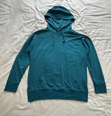 Women's Athletic Works Pullover Hoodie, Blue/Teal, Size Small 4-6 Oversized Soft - Image 1 of 3