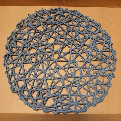 Juego de 5 mantel individual de papel flexible abstracto azul decoración del hogar  Foto 1 de 3