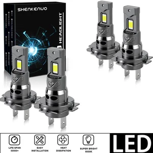 2Pair H7 H7 LED Headlight High Low Light Bulbs For Hyundai Santa Fe 2007 2008 - Picture 1 of 10