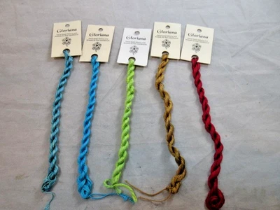 Gloriana Princess Perle Lot of 5 Assorted Colors 100% Silk 10 yards ea.     B145 - Image 1 of 2