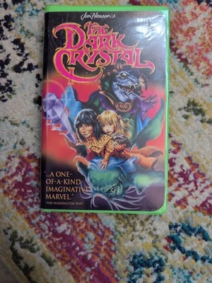 The Dark Crystal VHS 1994 Tape Jim Henson 80s 90s Adventure Green VTG Clamshell Foto 1 de 4
