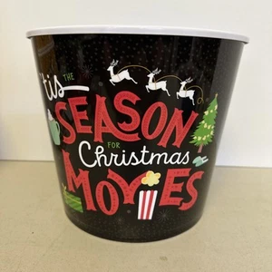 Extra Large Plastic Popcorn Bucket ‘Tis the Season for Christmas Movies - Picture 1 of 9