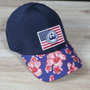 Waialae Country Club Hat Cap Strapback Blue Floral Hawaiian Golf Flag Pukka - Picture 1 of 8