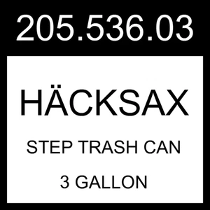 IKEA HACKSAX HACKSAX Step Basurero Negro 3 galones 205.536.03 - Imagen 1 de 1