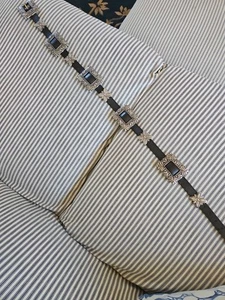 Cintura Brighton Concho Vintage 1994 Tono Argento Pelle Marrone Tg.M Made in USA - Foto 1 di 7