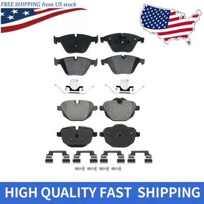 Pastillas de freno delanteras traseras cerámicas aptas para BMW 528i 528i xDrive 2011 2012 2013 2014-2016 Foto 1 de 4